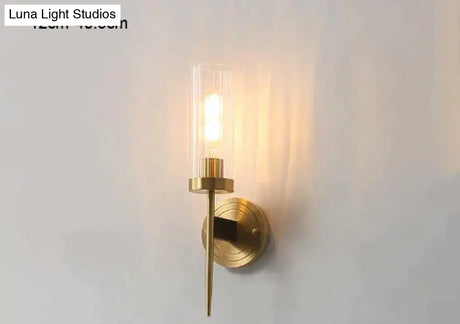 American Modern Minimalist Light Luxury Bedroom Lamps All Copper Wall Single / Without Light Source