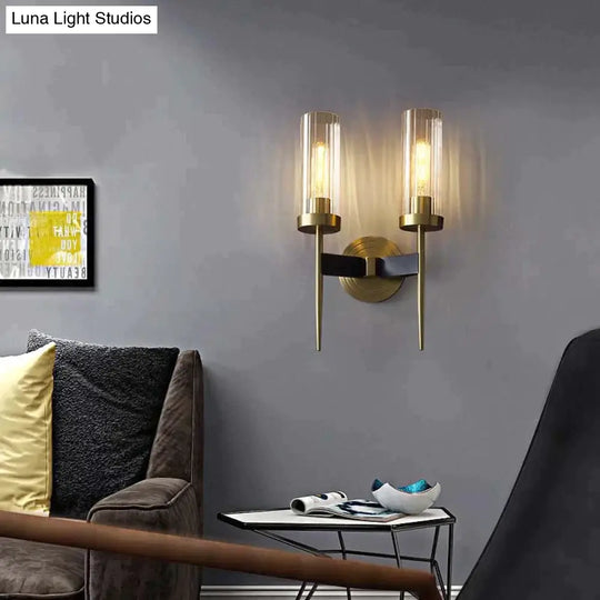 American Modern Minimalist Light Luxury Bedroom Lamps All Copper Wall