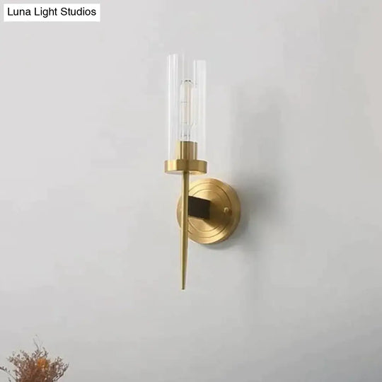 American Modern Minimalist Light Luxury Bedroom Lamps All Copper Wall