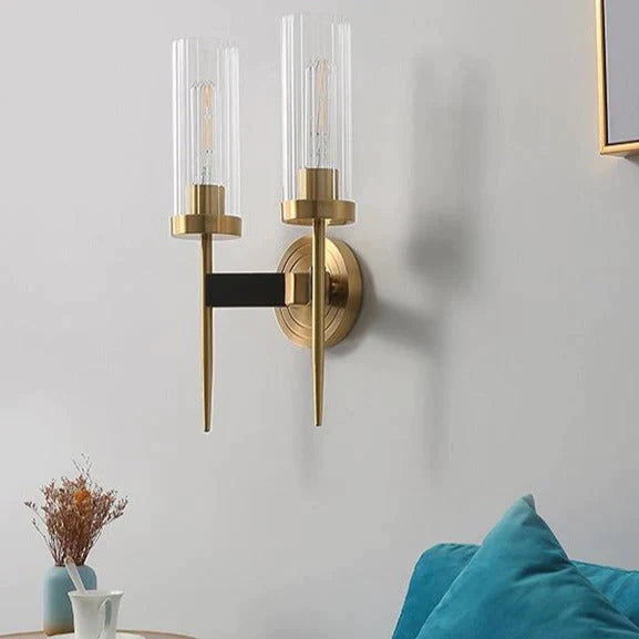 American Modern Minimalist Light Luxury Bedroom Lamps All Copper Wall Lamps