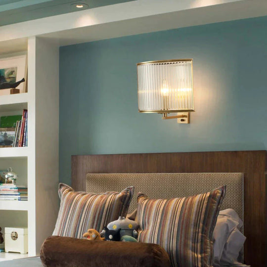 American Modern Study Bedroom Restaurant All-copper Wall Lamp