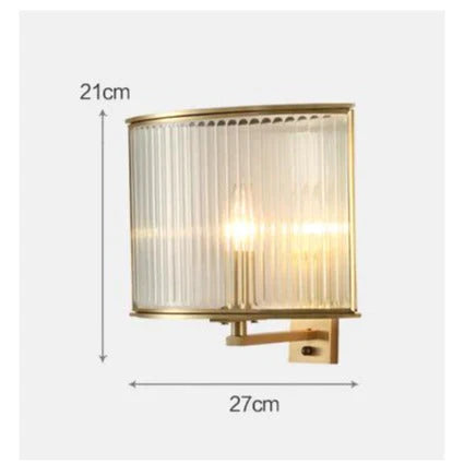 American Modern Study Bedroom Restaurant All-Copper Wall Lamp Copper Lamps