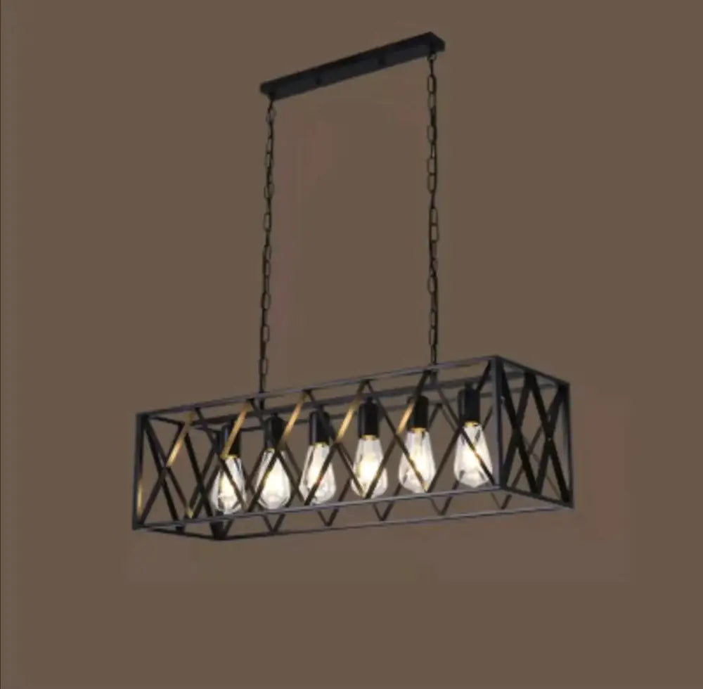 American Retro Iron Chandelier 6 Heads / No Light Source Pendant