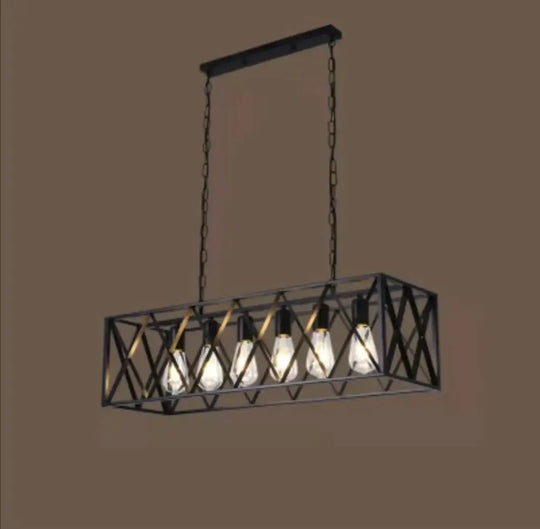 American Retro Iron Chandelier 6 Heads / No Light Source Pendant