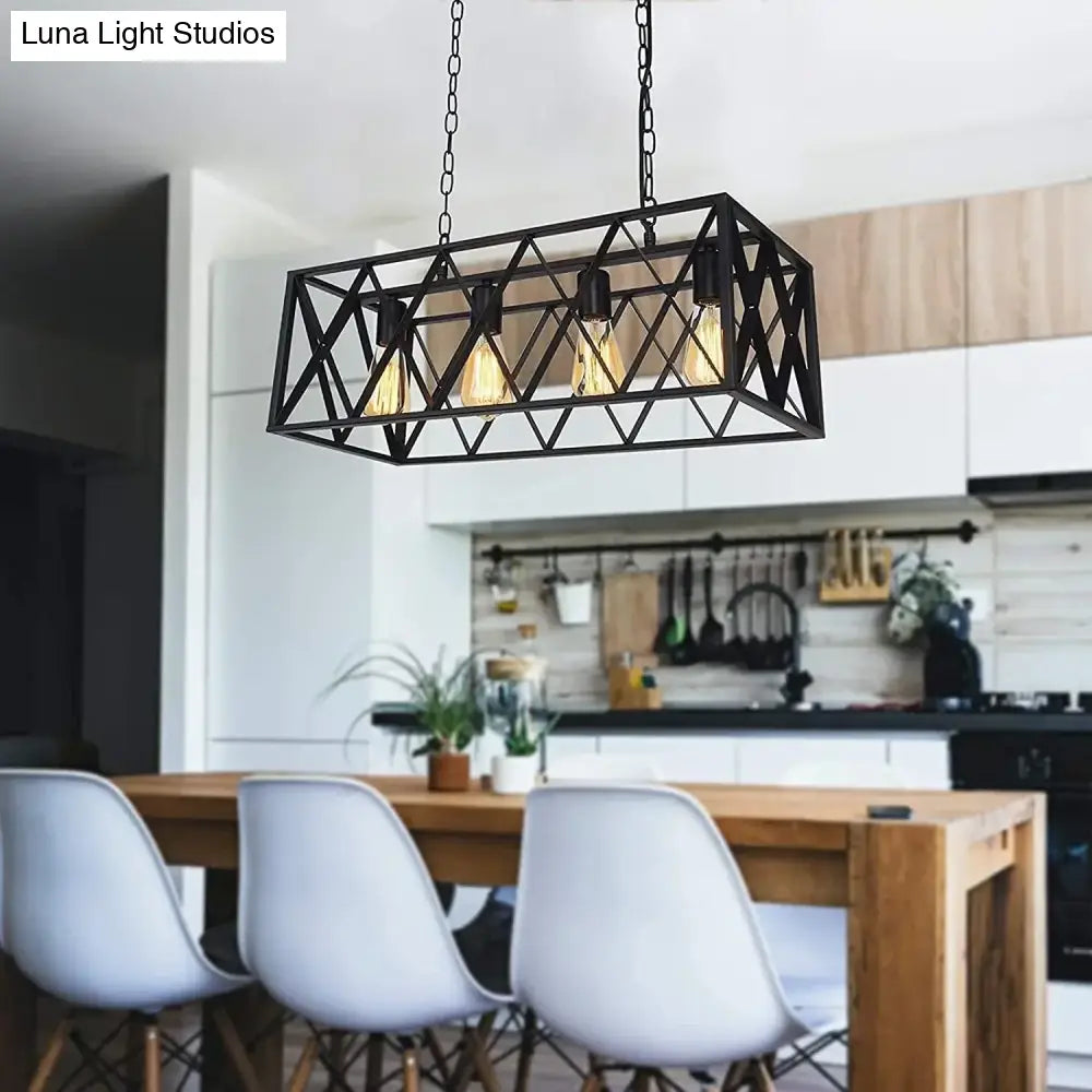 American Retro Iron Chandelier Pendant