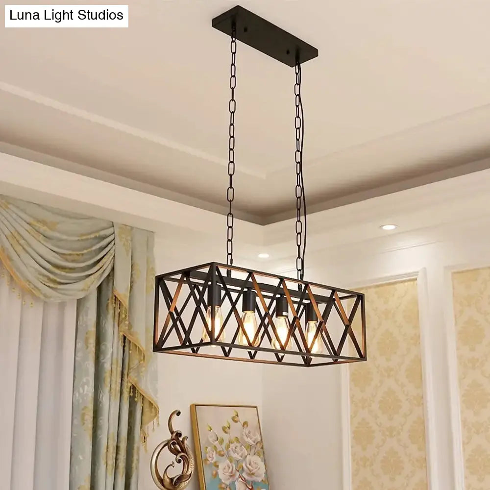 American Retro Iron Chandelier Pendant