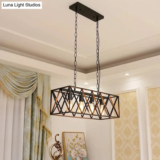 American Retro Iron Chandelier Pendant