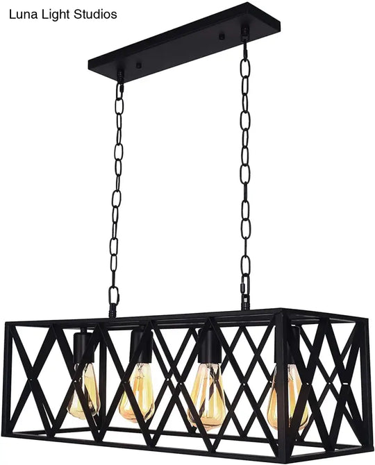 American Retro Iron Chandelier Pendant