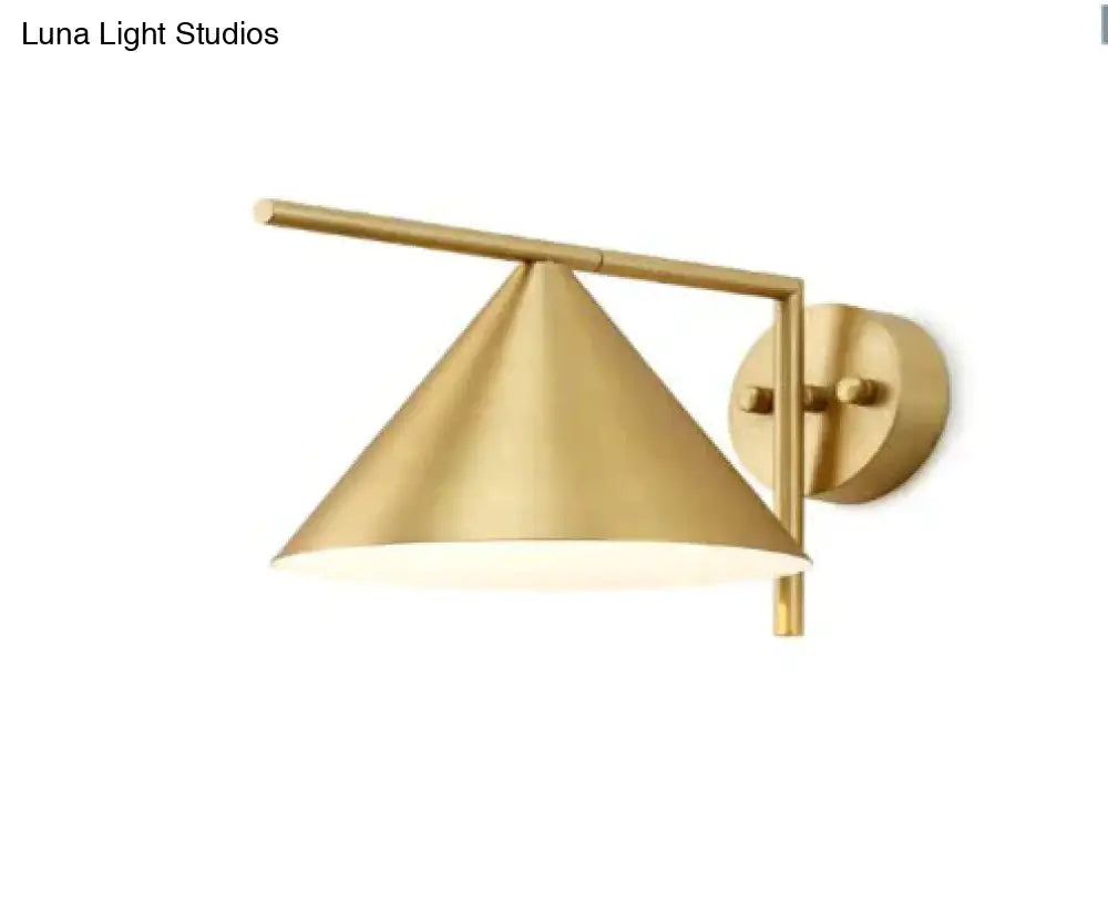 American Style All Copper Wall Lamp Postmodern Bedroom Bedside Stair Simple Corridor Living Room