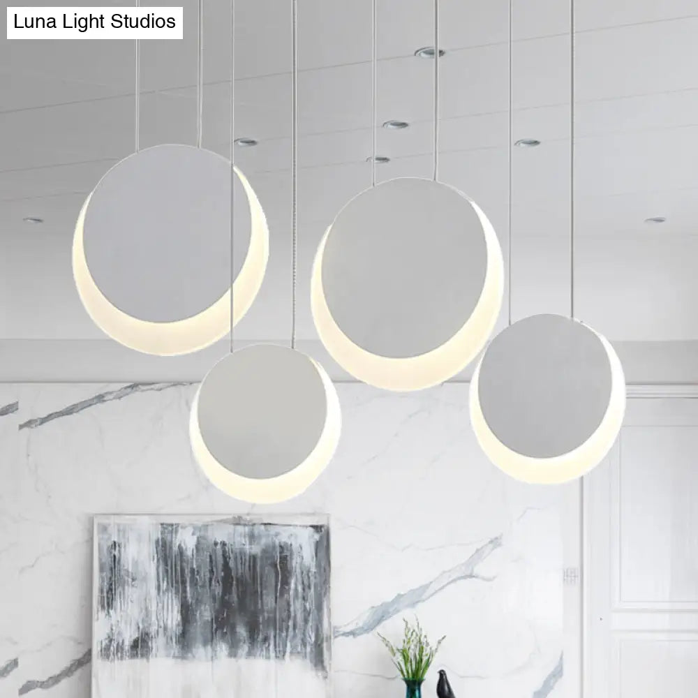 Anna - Moon Shaped Pendant Nordic Metal 3/4/5 Lights Cluster Light 4 / White