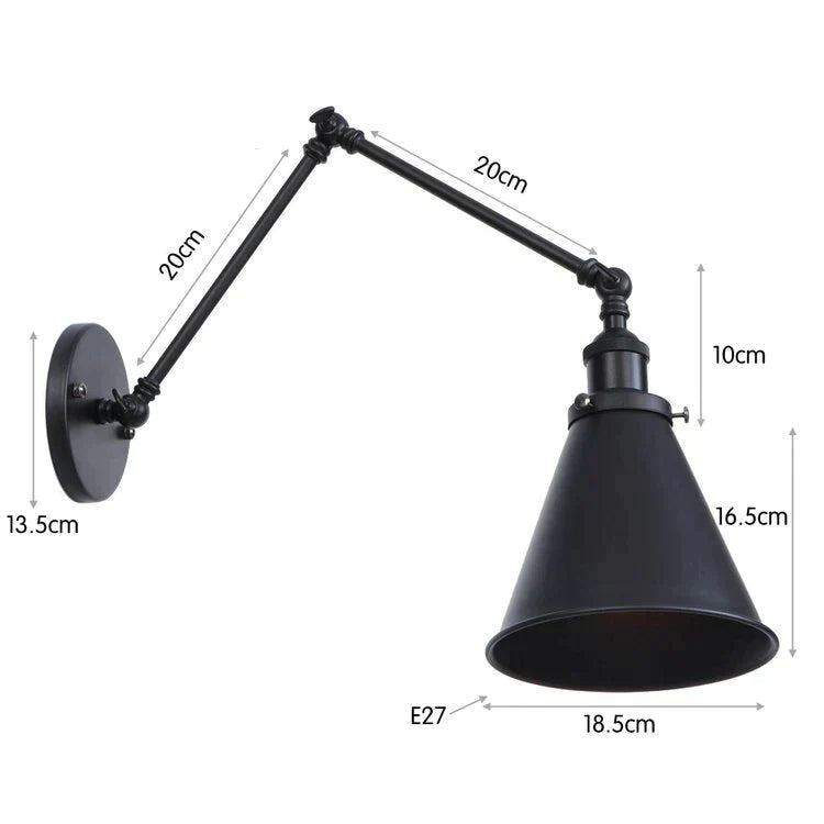 Antique Adjustable Wall Lamp Sconce Black Copper A2 / Led Bulb