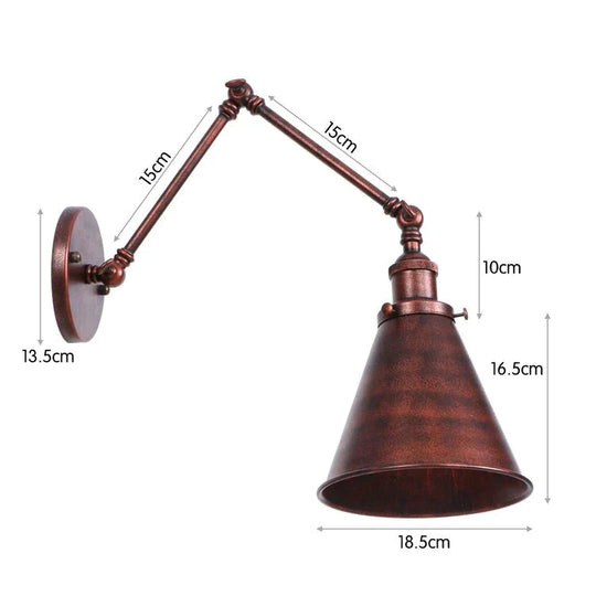 Antique Adjustable Wall Lamp Sconce Black Copper C1 / Led Bulb