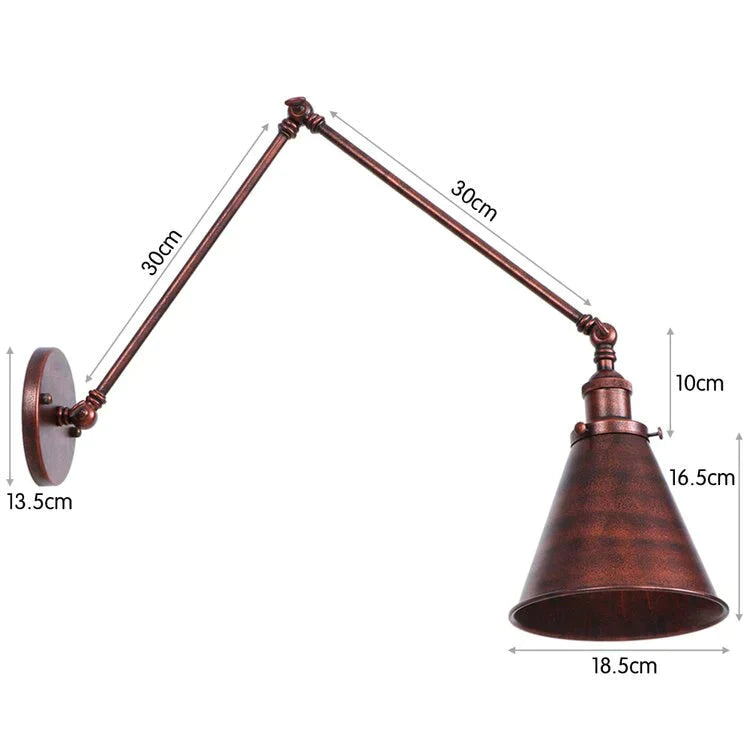 Antique Adjustable Wall Lamp Sconce Black Copper C3 / Led Bulb