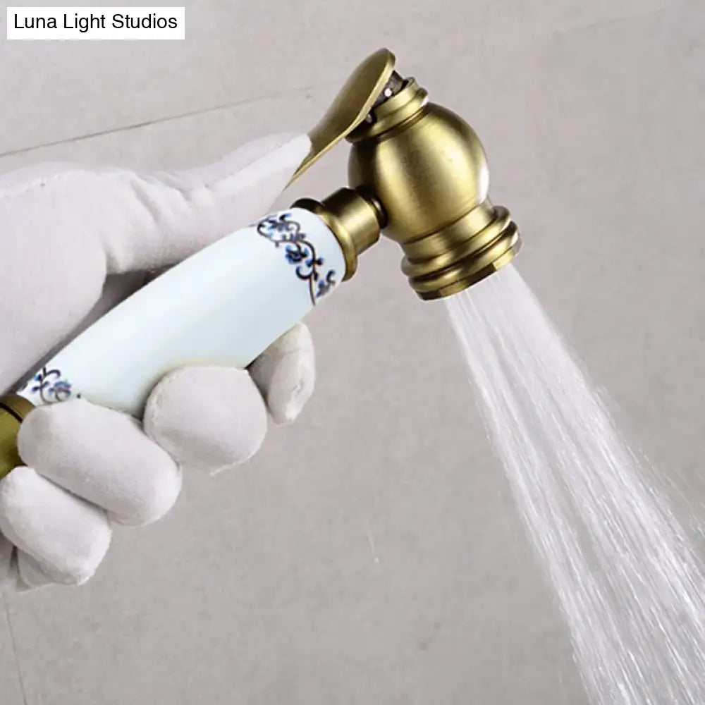 Antique Bidet Sprayer Faucets Toilet Bidet Tap Single Cold Corner Valve Handheld Hygienic Shower Head Wash Car Pet
