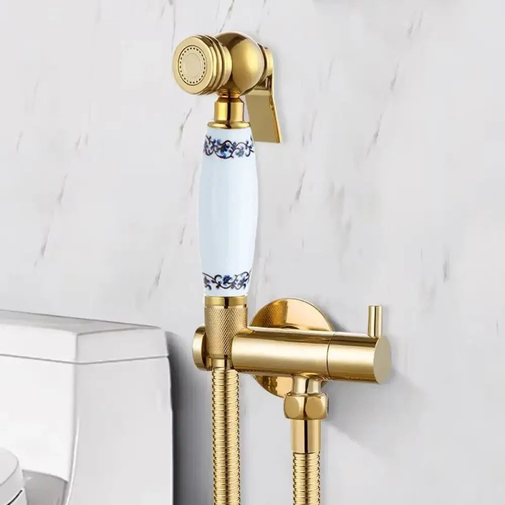 Antique Bidet Sprayer Faucets Toilet Bidet Tap Single Cold Corner Valve Handheld Hygienic Shower Head Wash Car Pet