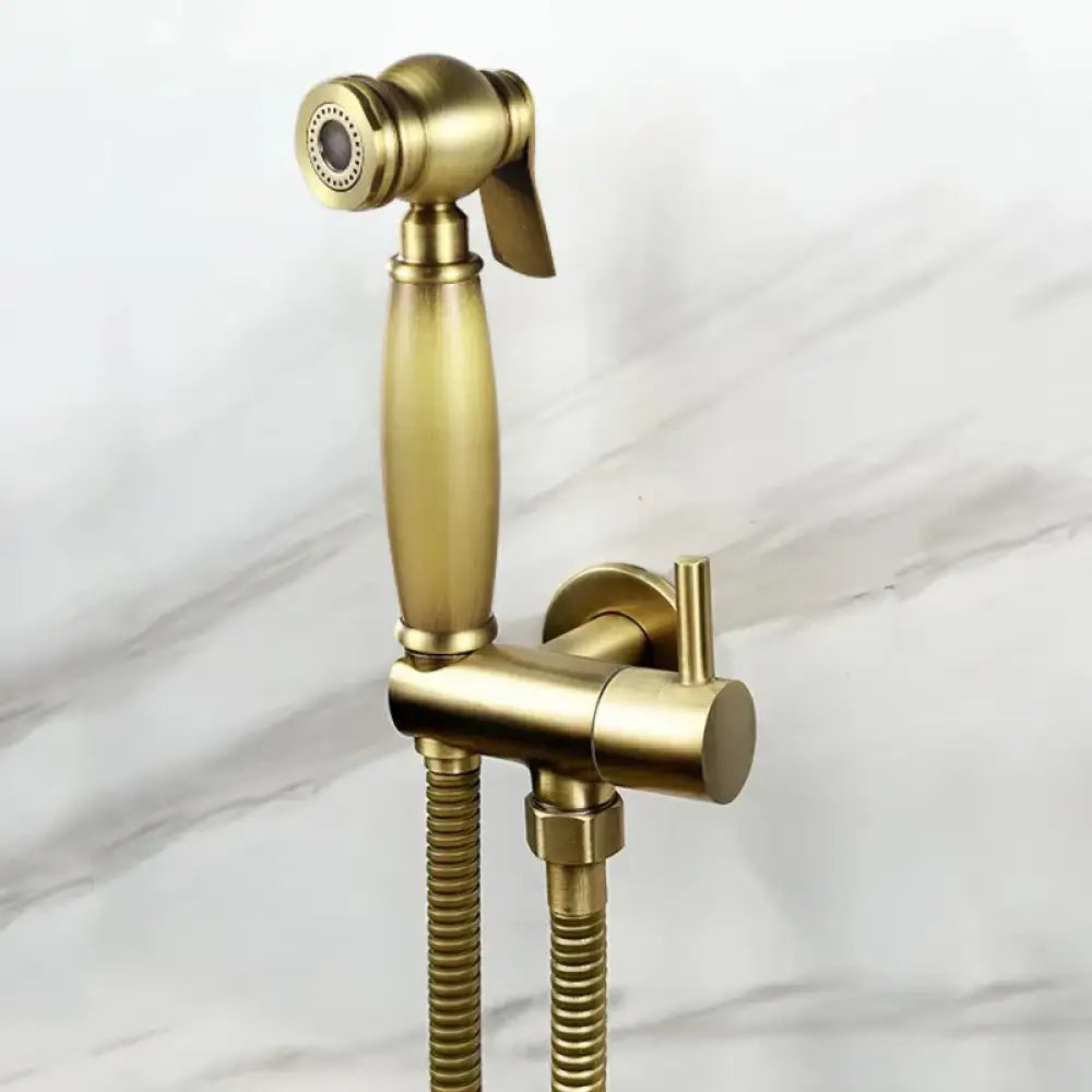 Antique Bidet Sprayer Faucets Toilet Bidet Tap Single Cold Corner Valve Handheld Hygienic Shower Head Wash Car Pet