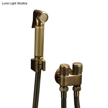 Antique Bronze Toilet Bidet Sprayer Set Brass Double Use Bidet Faucet Bathroom Sprayer Shower Bidet Faucet High