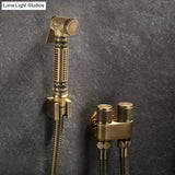 Antique Bronze Toilet Bidet Sprayer Set Brass Double Use Bidet Faucet Bathroom Sprayer Shower Bidet Faucet High