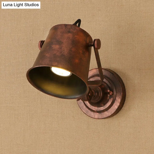 Antique Style Iron Wall Sconce - Outdoor Mounted Lamp Adjustable Black/Grey