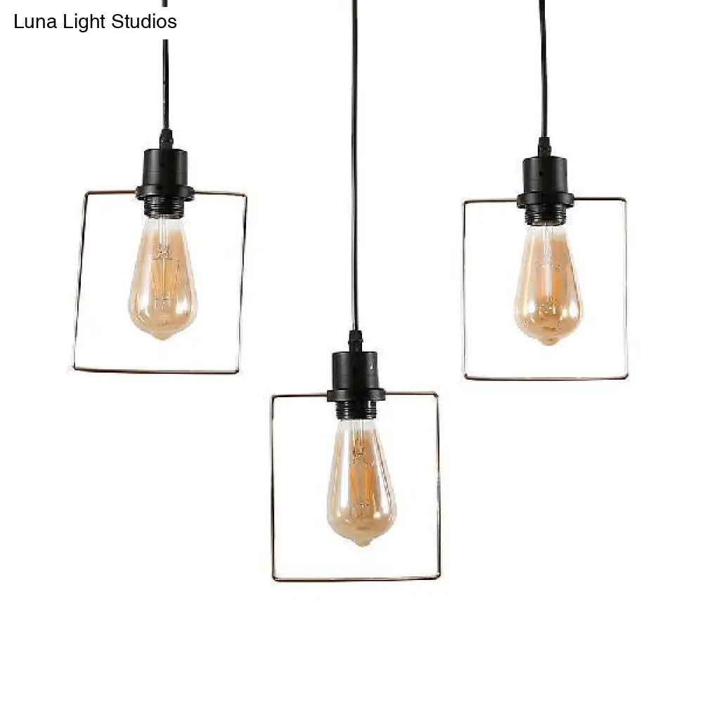 Antique Style Metal Black/Gold Suspended Light With Multiple Shade Options For Coffee Shops
