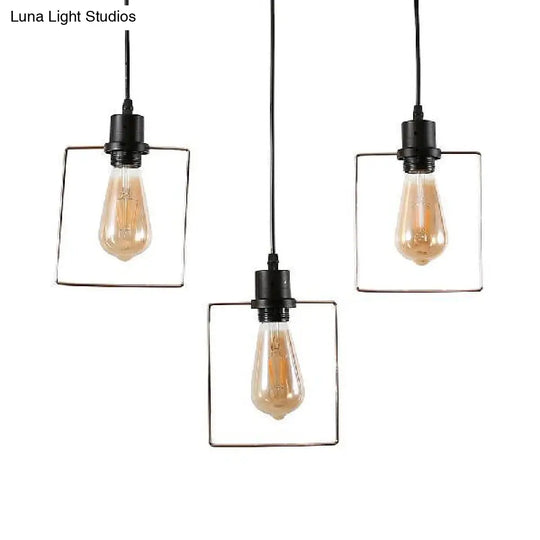 Antique Style Metal Black/Gold Suspended Light With Multiple Shade Options For Coffee Shops