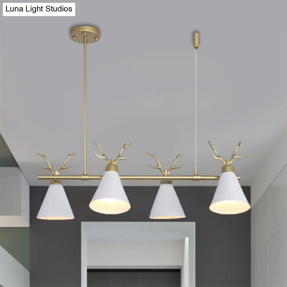 Antler Design Nordic Chandelier - Restaurant Island Lighting (Black Grey White)