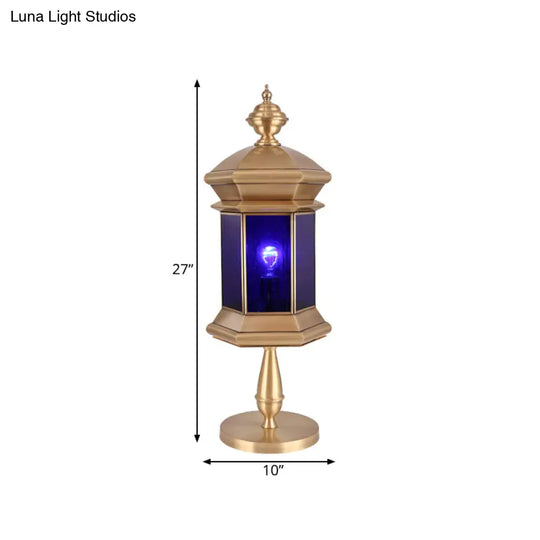 Arabian Brass Lantern Night Table Light - Stylish Bedroom Lamp