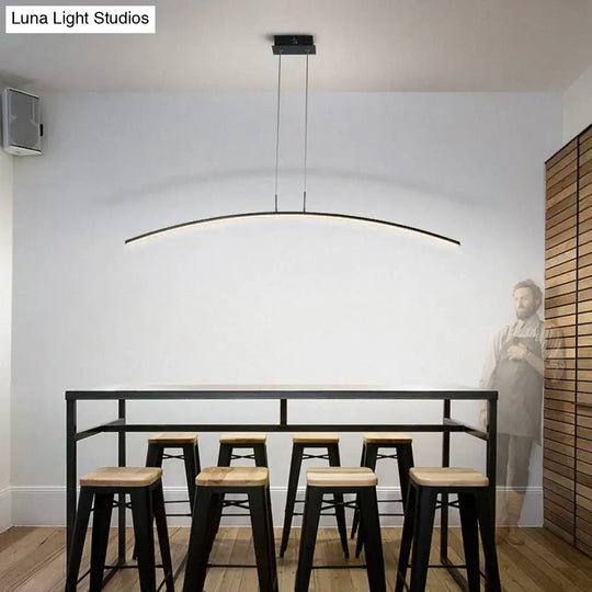 Arc Shape Led Hanging Pendant Lights Modern For Dining Room