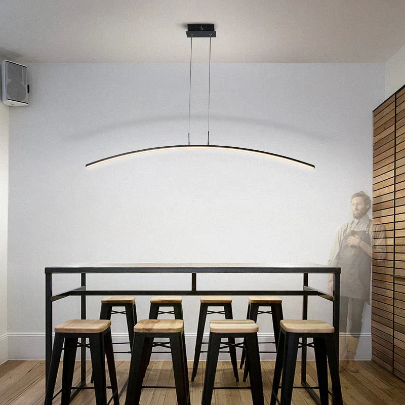 ARC Shape LED Hanging Pendant Lights Modern Lights for Dining Room