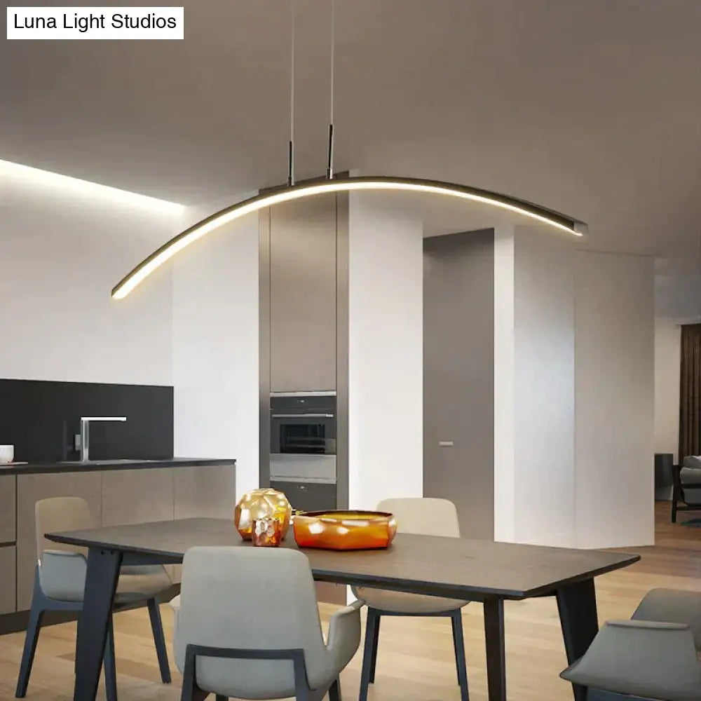 Arc Shape Led Hanging Pendant Lights Modern For Dining Room