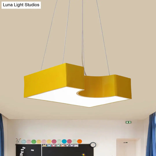 Arch Bridge Kindergarten Led Pendant Light In Vibrant Red/Blue/Yellow Colors