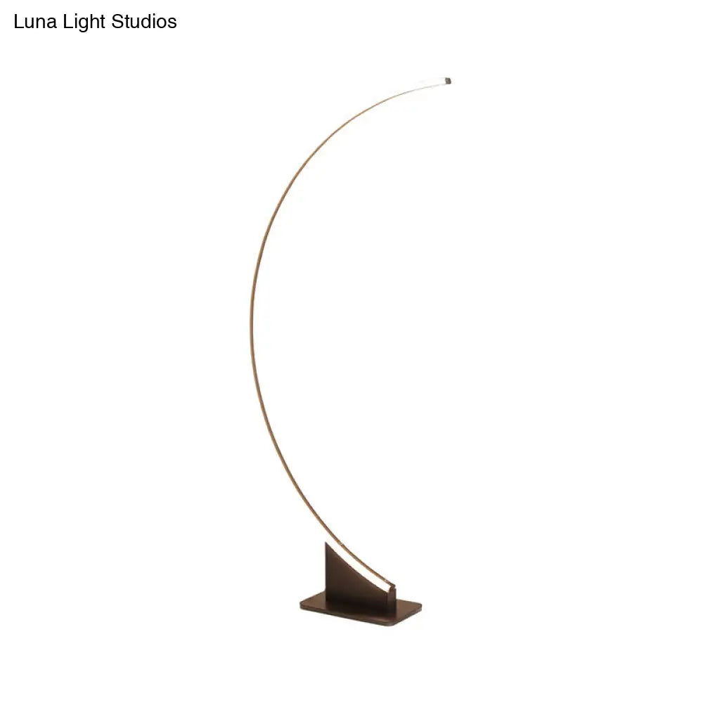 Arch Floor Lamp With Minimalist Design And Led Lighting - Ideal For Bedroom Warm/White Light