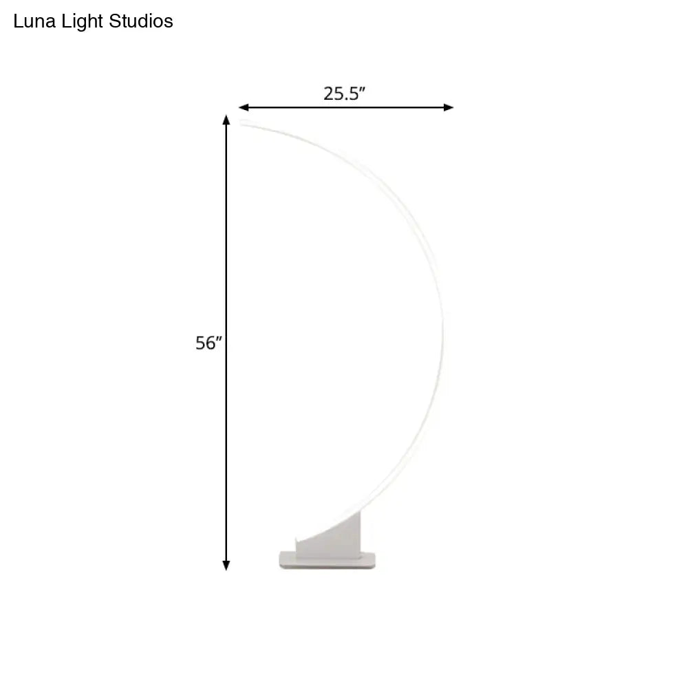 Arch Floor Lamp With Minimalist Design And Led Lighting - Ideal For Bedroom Warm/White Light