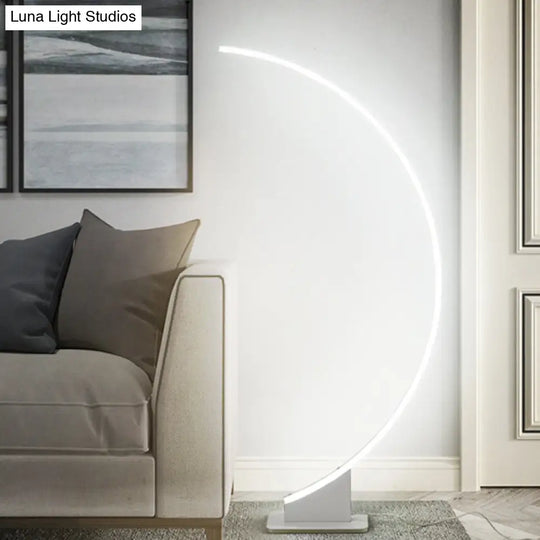 Arch Floor Lamp With Minimalist Design And Led Lighting - Ideal For Bedroom Warm/White Light