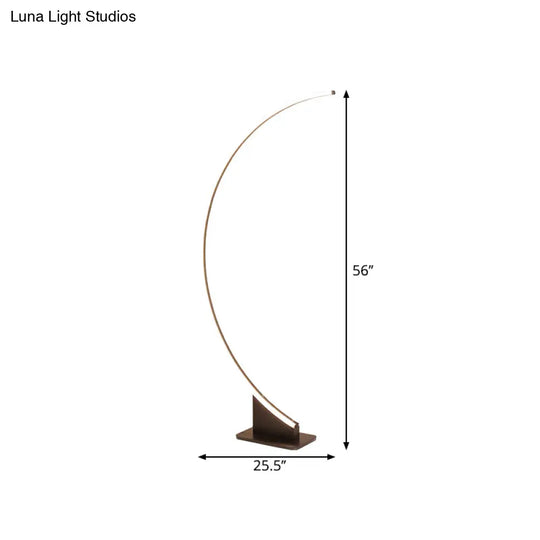 Arch Floor Lamp With Minimalist Design And Led Lighting - Ideal For Bedroom Warm/White Light