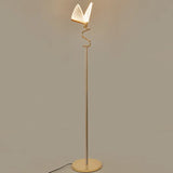 Art Deco Acrylic Led Floor Light With Gold Finish - Stylish Standing Lamp For Living Room /