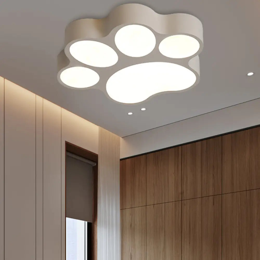 Art Deco Flush Mount Led Ceiling Light For Living Room With Acrylic Fixture White / C