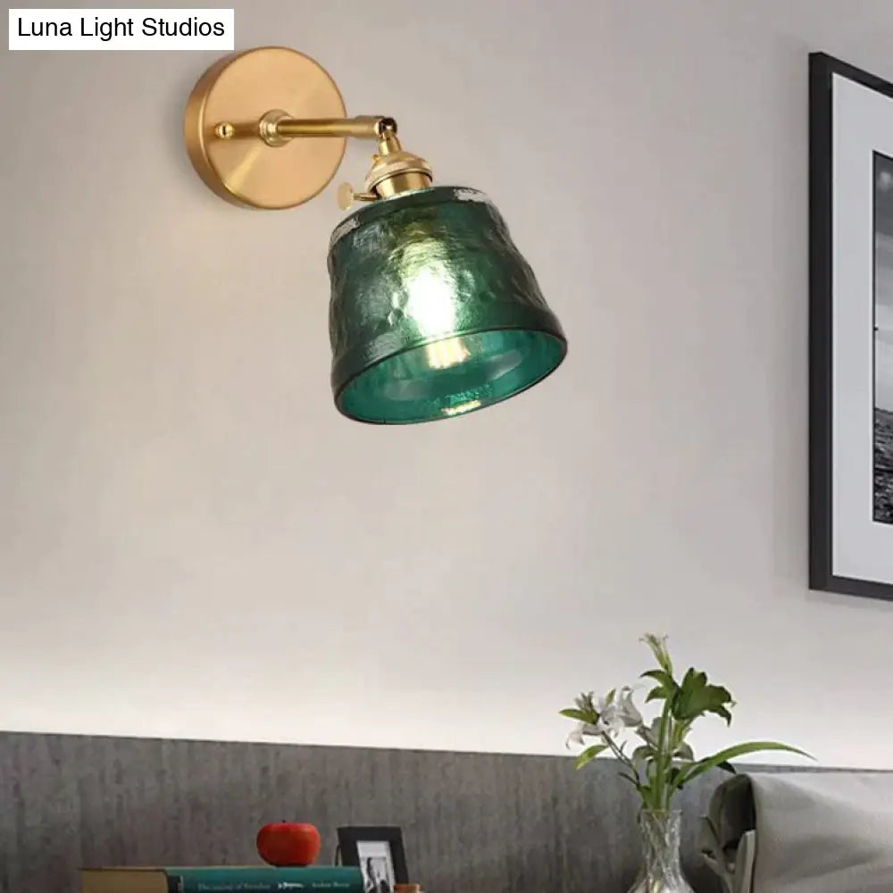 Art Living Room Bedroom Balcony Mirror Bedside Brass Copper Wall Lamp Lamps