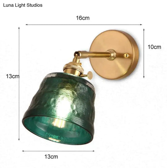 Art Living Room Bedroom Balcony Mirror Bedside Brass Copper Wall Lamp Lamps