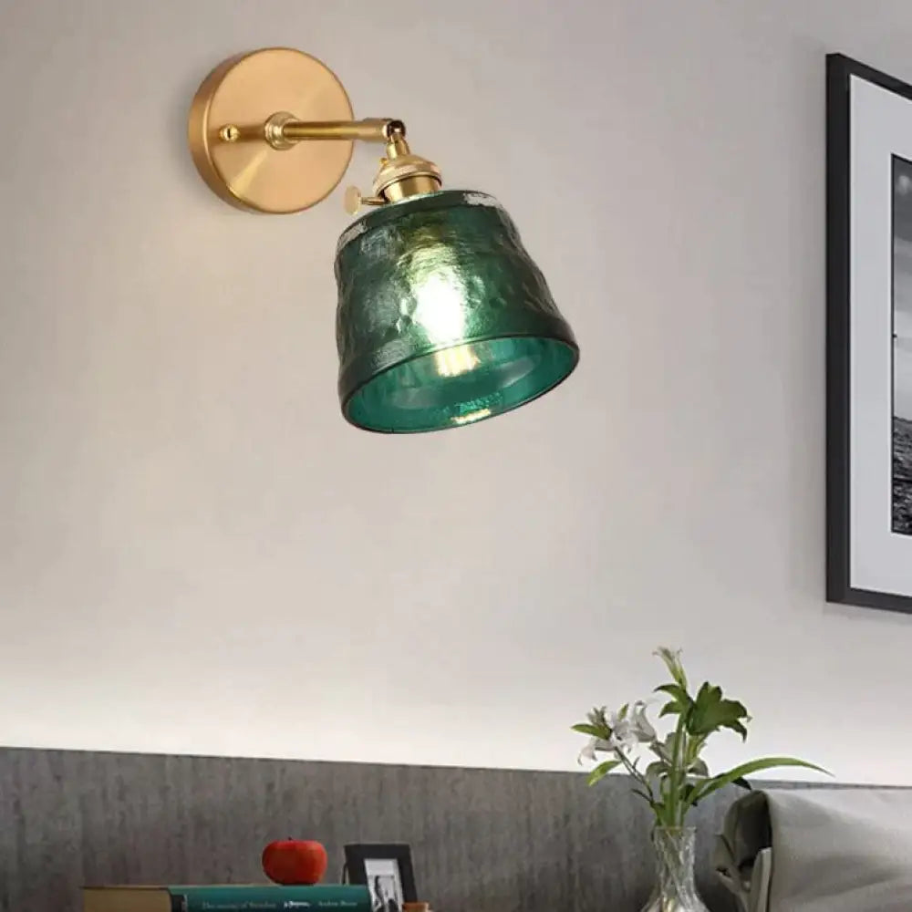 Art Living Room Bedroom Balcony Mirror Bedside Brass Copper Wall Lamp Copper Wall Lamps