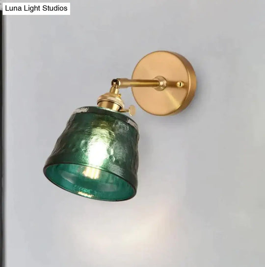 Art Living Room Bedroom Balcony Mirror Bedside Brass Copper Wall Lamp Lamps