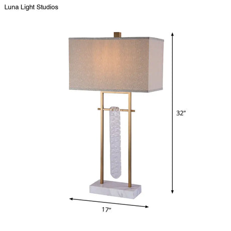 Ascella - Night Lighting Classic Bedroom Table Lamp With Crystal Accent