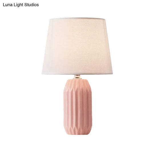 Nordic Cone Reading Light | 1-Head Nightstand Lamp Pink/Blue/Lemon Green Ceramic Base