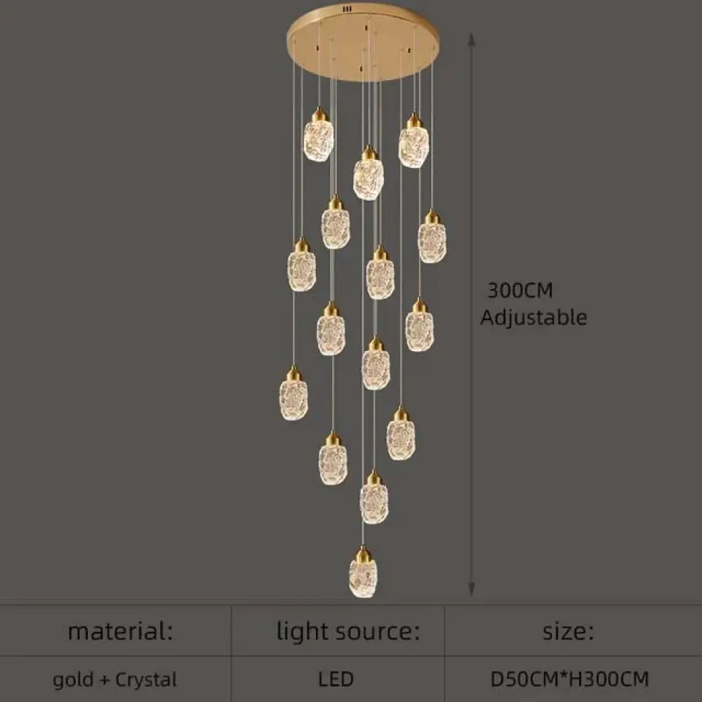 Astrea Modern LED Crystal Chandelier 15 lights / Cool Light