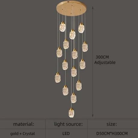 Astrea Modern LED Crystal Chandelier 15 lights / Cool Light
