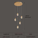 Astrea Modern LED Crystal Chandelier 5 lights / Cool Light