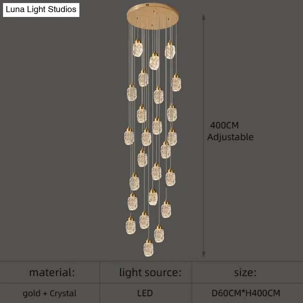 Astrea - Modern Led Crystal Chandelier 25 Lights / Cool Light