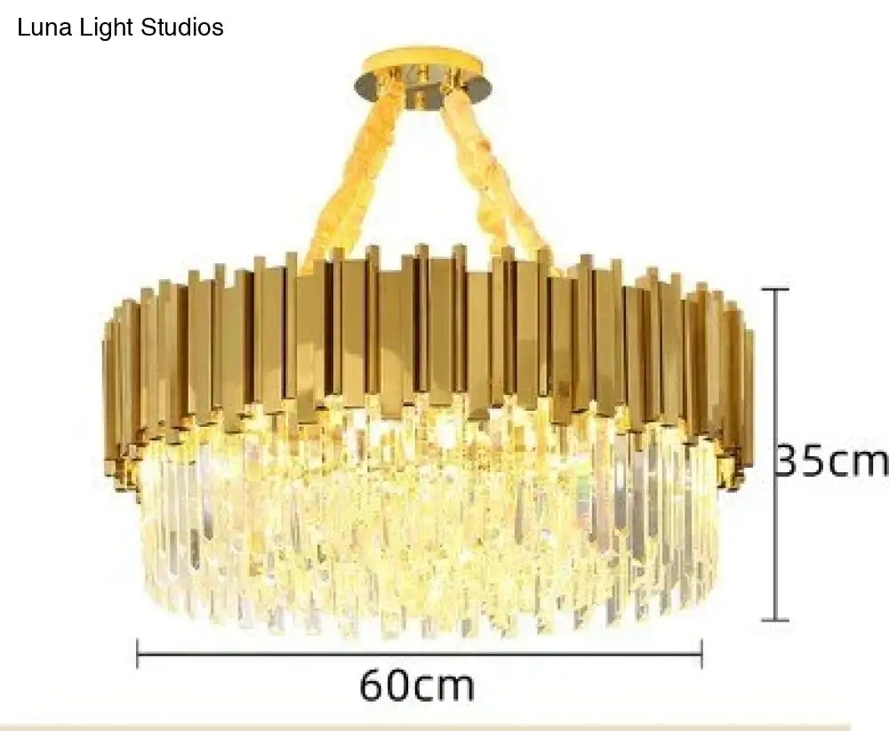 Astrid - Gold Chandelier With K9 Crystals Crystal Chandelier