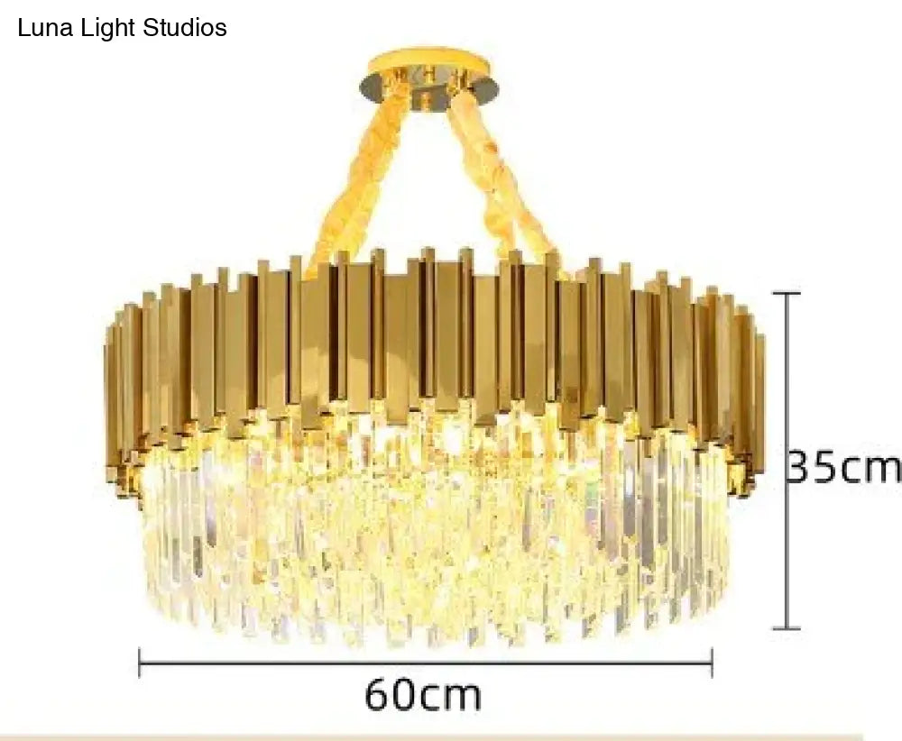 Astrid - Gold Chandelier With K9 Crystals See Pic 2 Crystal Chandelier