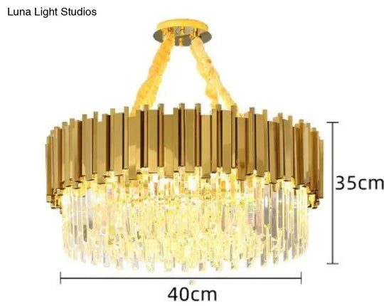 Astrid - Gold Chandelier With K9 Crystals See Pic 1 Crystal Chandelier